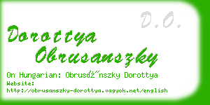 dorottya obrusanszky business card